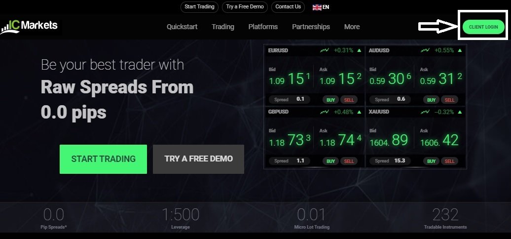 IC Markets Client Area