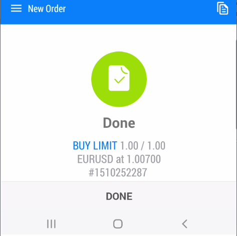 10_placing a pending trade on the Android app for MT5 confirmed