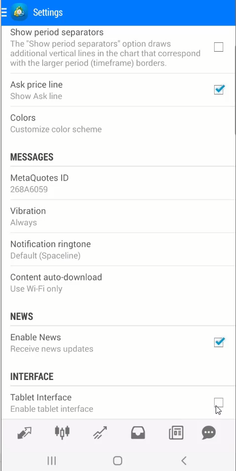 43_Use News settings in MT4 mobile